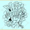 Together forever floral mom and baby hands svg, Mom svg, Mama svg, Mother svg