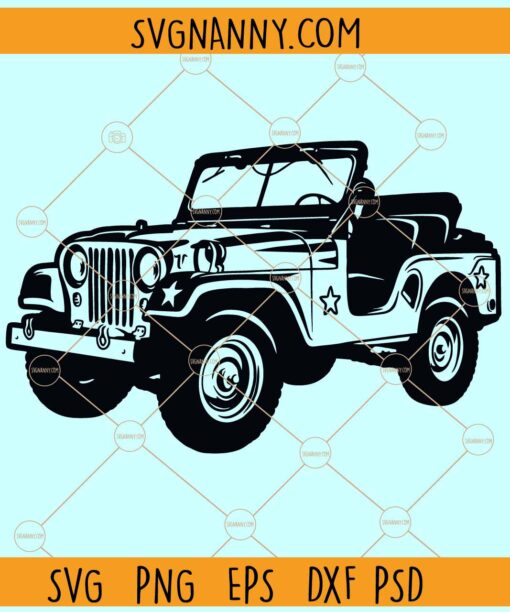 Willy's Jeep classic car svg, Jeep Vector svg, Jeep svg files, Jeep Silhouette svg