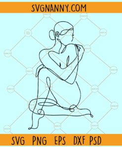 Woman line art svg, Woman line art clipart svg, Curvy Woman line art svg
