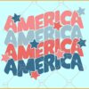 America retro Stacked SVG, America svg, July 4th svg, Fourth of July svg, America png