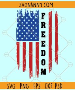 American Freedom Flag SVG, Freedom Flag Svg, Distressed American Flag SVG
