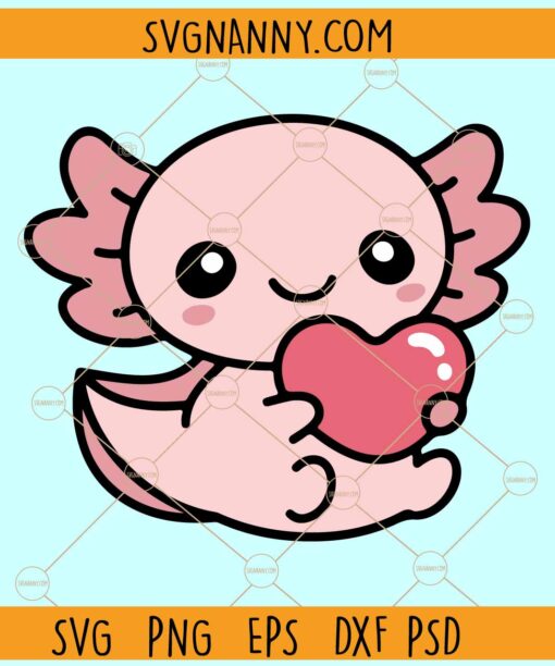 Baby Axolotl SVG, Axolotl svg, cute axolotl svg, baby axolotl clipart svg