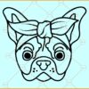 Bulldog head with bandana svg, Bulldog bandana svg, Dog bandana svg