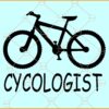 Cycologist SVG, Bike Psychology svg, Bicycle silhouette svg, Cycology svg