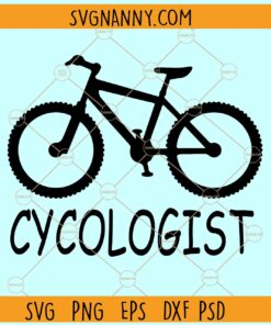 Cycologist SVG, Bike Psychology svg, Bicycle silhouette svg, Cycology svg