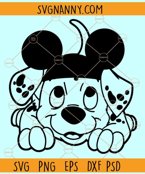 Dalmatian Mickey ears SVG, Dalmatians Ears svg, 101 Dalmatians SVG File