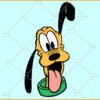 Disney Pluto dog face SVG, Pluto Face SVG File, Pluto Dog Head Face Smiling svg