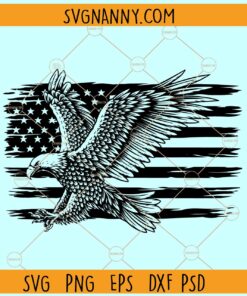 Eagle With American Flag SVG, American Flag Svg, Eagle Svg, Eagle Through Flag Svg