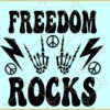 Freedom Rocks SVG, 4th of July SVG, skeleton hands SVG