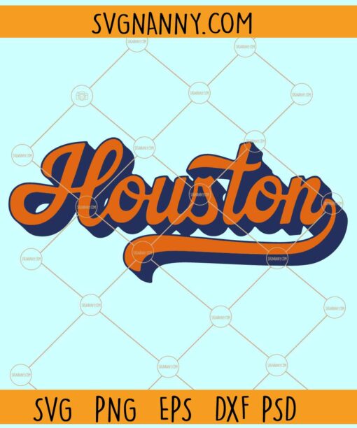 Houston retro font SVG, Houston Svg, Retro Houston tshirt svg, Houston Stencil svg
