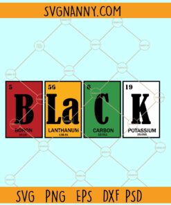 Juneteenth Periodic table SVG, Unapologetically black SVG, Juneteenth SVG files