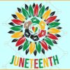 Juneteenth sunflower svg, BLM Svg, Juneteenth Svg, Black History Svg