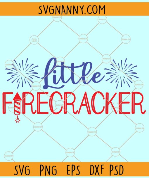 Little Firecracker SVG, American Family Svg, USA Patriotic Svg