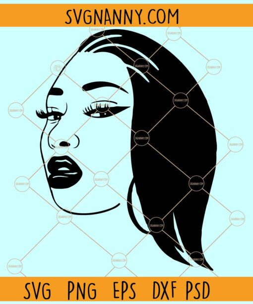 Megan Thee Stallion Svg, Megan Face Svg, Famous Rapper Svg, Music Svg, hip hop inspired svg