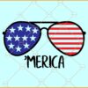 Merica Sunglasses SVG, American Flag svg, 4th of July SVG, America SVG