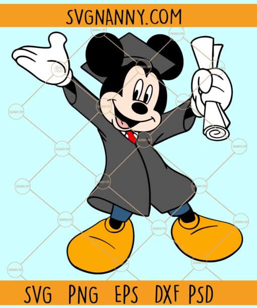 Mickey Mouse graduation svg, Disney SVG, Disney Grad svg, Mickey Mouse graduation Clipart svg