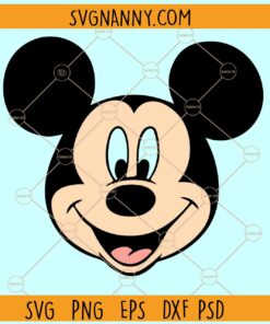 Mickey Mouse smiling SVG, Disney Character svg, Disney svg, mickey svg