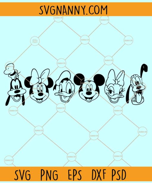 Mickey and friends SVG, Disney friends svg, disney svg, mickey svg, friends svg