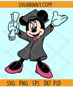 Minnie Mouse graduation svg, Disney SVG, Disney Grad svg, Minnie Mouse graduation Clipart svg