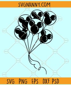 Mouse ears Balloons SVG, Mickey mouse svg, Disney Birthday svg, Disney svg