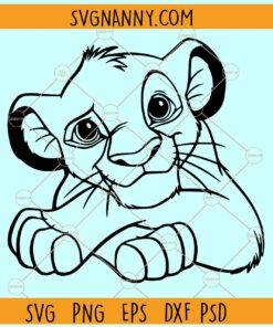 Simba cub lion king SVG, baby simba svg, simba svg, lion king svg, baby simba clipart svg