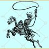 Skeleton Cowboy on horse SVG, Skeleton Riding Horse SVG, Skeleton Horse Cowboy svg