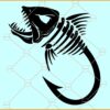 Skeleton fish SVG, Skeleton Fish Svg, Fish Hook Svg, Bass Fish Logo Svg