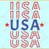Stacked USA SVG, Mirrored USA SVG, Red White Blue Svg, America SVG