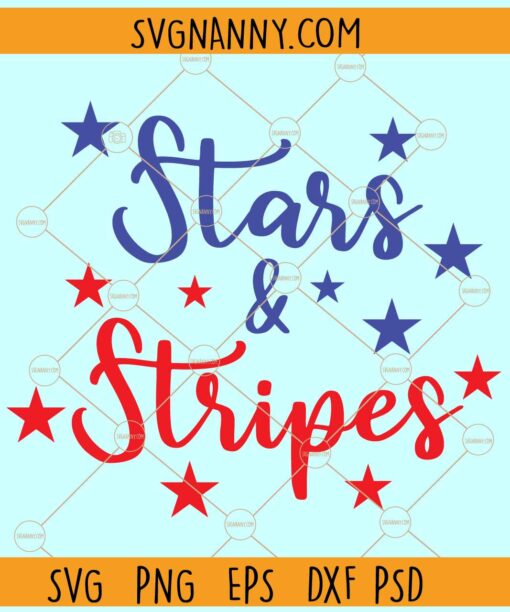 Stars & Stripes SVG, American Flag Stars SVG, Red White Blue Svg, America SVG