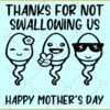 Thanks for not swallowing us SVG, Happy Mother’s Day SVG, Mother’s Day SVG