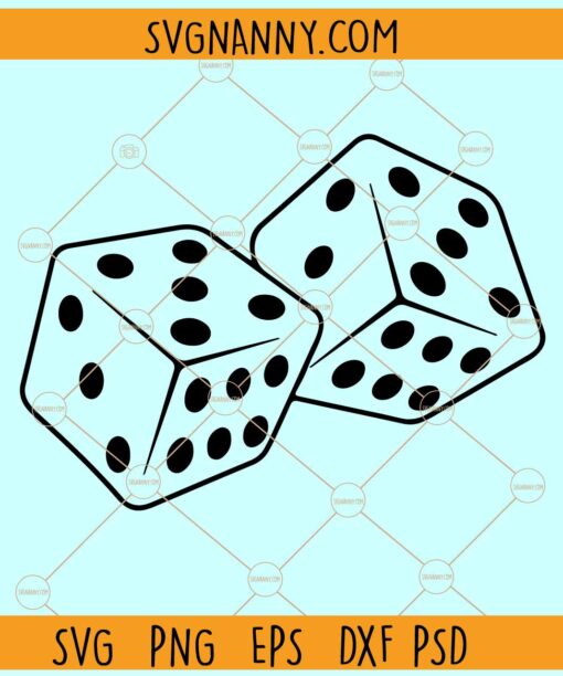 Two dice SVG, Dice svg, two dice png, casino svg, gamble svg