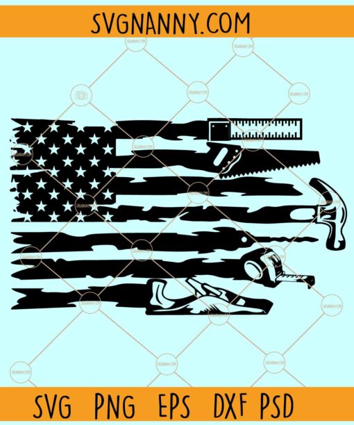 US flag carpenter SVG, us flag carpenter svg, us flag tools svg, Contractor Svg