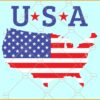 USA Map SVG, Patriotic shirt svg, Independence Day SVG, United States of America SVG
