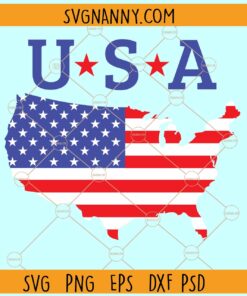 USA Map SVG, Patriotic shirt svg, Independence Day SVG, United States of America SVG