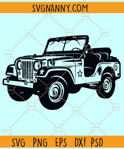 Willys Jeep classic car Clip Art svg, Jeep Svg, Jeep clipart Svg, Jeep Lovers Svg