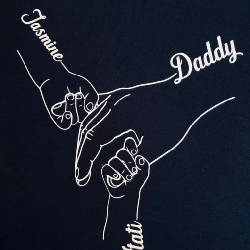 Dad holding 2 kids hands SVG, dad 2 kids svg, father of 2 kids svg - Image 2
