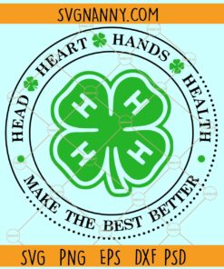 4H clover SVG, 4H Clover Logo svg, 4 H Shamrock Logo SVG, Clover Svg