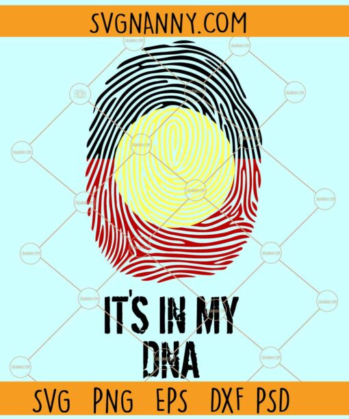 Aboriginal Its in my DNA SVG, DNA Aboriginal fingerprint SVG, Australian Aboriginal SVG