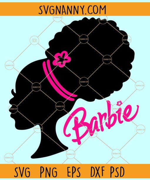 Afro barbie SVG, Afro Svg, African American Woman Svg, Afro Women Svg