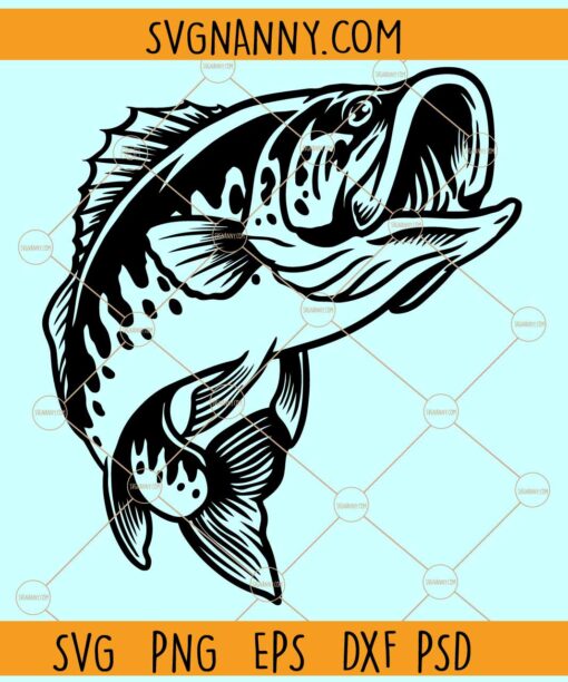Bass pro shop SVG, Bass Fish SVG, Vector Bass Fish Clipart SVG