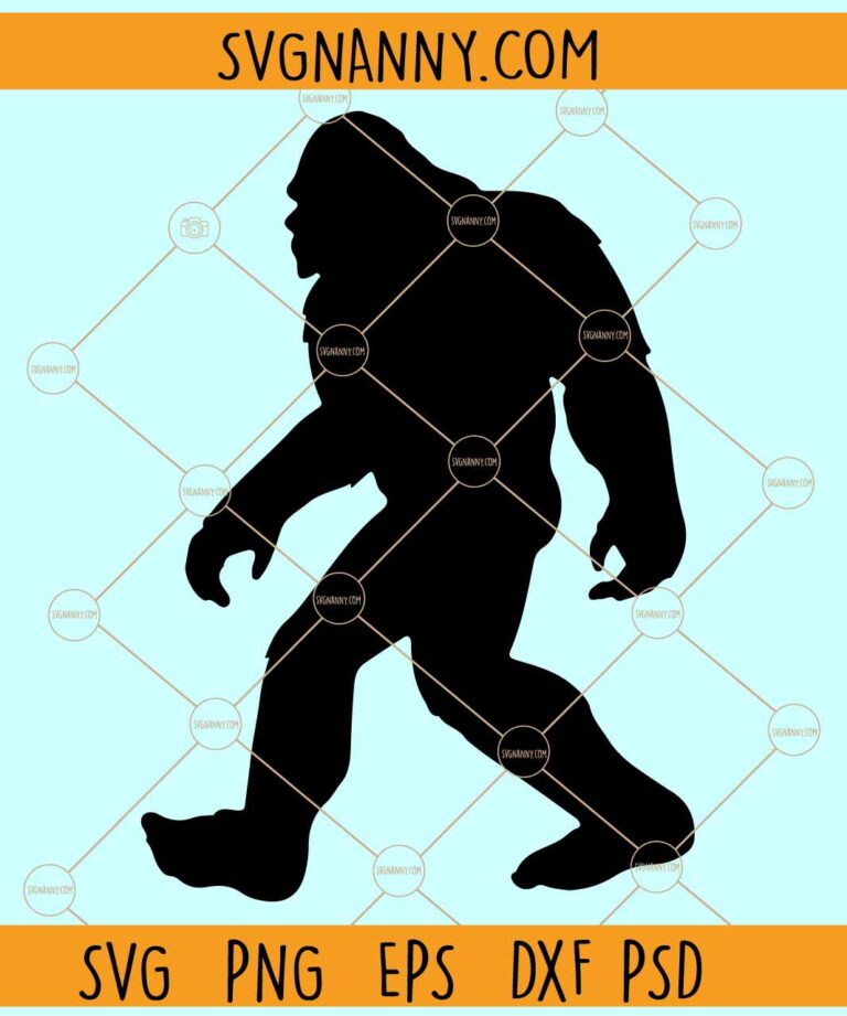 Bigfoot Silhouette Svg File, Bigfoot SVG, Big Foot Svg, Yeti Svg