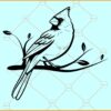 Cardinal bird SVG, Cardinal bird Clipart svg, Bird svg, Cute Bird svg