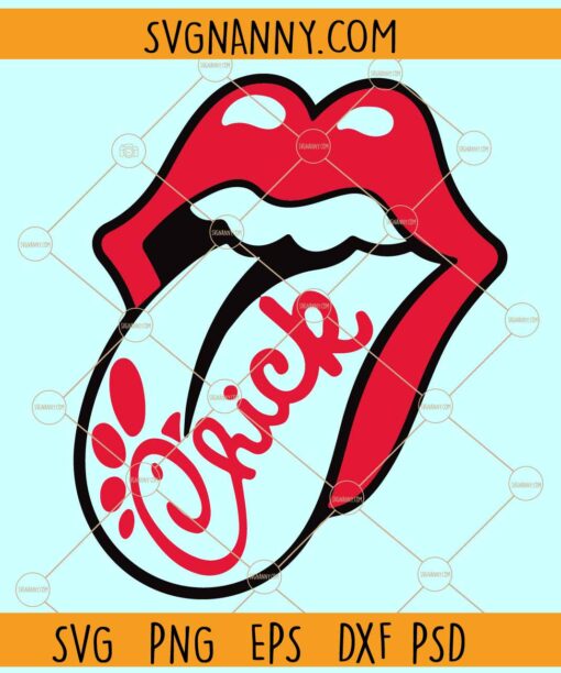 Chick fil a rolling stones svg, Chick fil a svg, curvy body svg