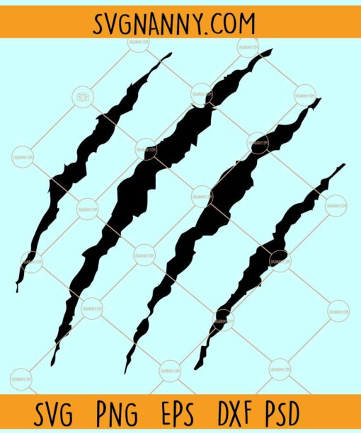 Claw Marks SVG, Claw Marks Clipart SVG, Monster Claws SVG