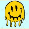 Dripping smiley face SVG, Smiley Face Svg , Scary Face SVG,  Melted smiley Face SVG