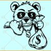 Gangster Teddy bear SVG, Teddy Bear Svg, Teddy Money Bag svg, Gangster Teddy Svg