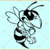 Hornets bee mascot SVG, Hornet Bee Mascot Svg, Yellow Jacket hornet svg