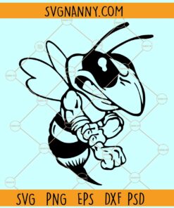 Hornets bee mascot SVG, Hornet Bee Mascot Svg, Yellow Jacket hornet svg