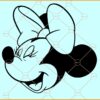 Minnie Mouse winking SVG, Minnie Mouse SVG, Disneyland Character SVG