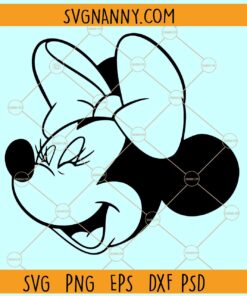 Minnie Mouse winking SVG, Minnie Mouse SVG, Disneyland Character SVG